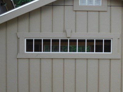 Custom shed window