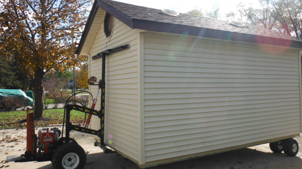 Storage shed moving equipment Info | Nolaya