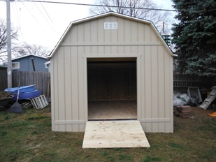 Large custom storage sheds for golf courses