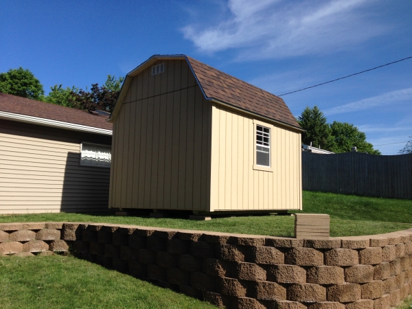 custom shed built on-site in Milwaukee